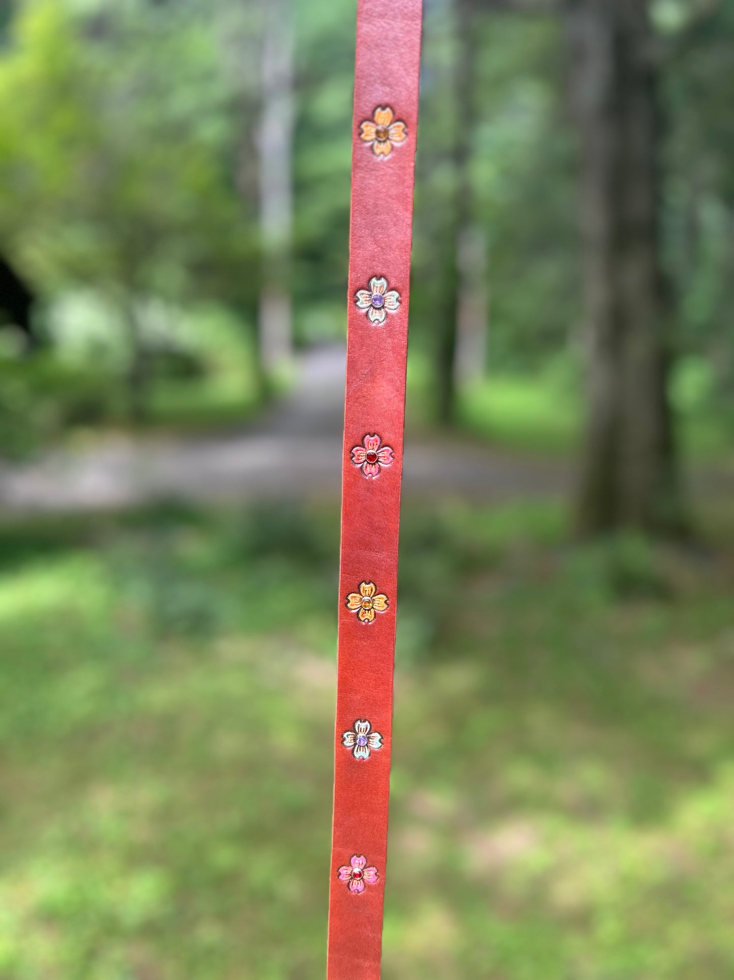 Brown Floral Belt