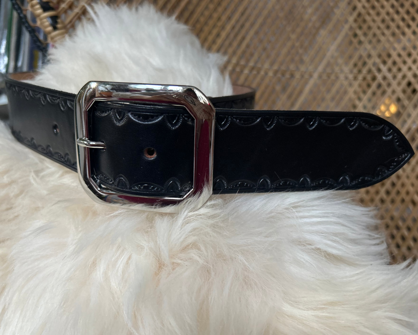Black Border Stamp Belt
