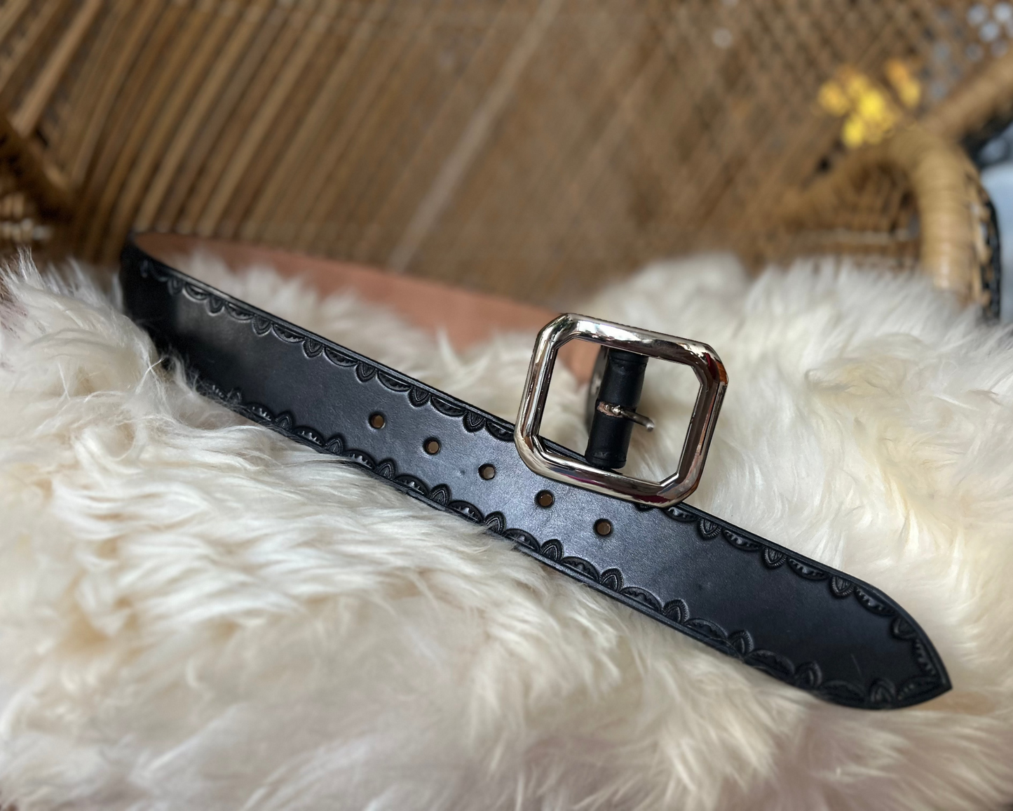 Black Border Stamp Belt
