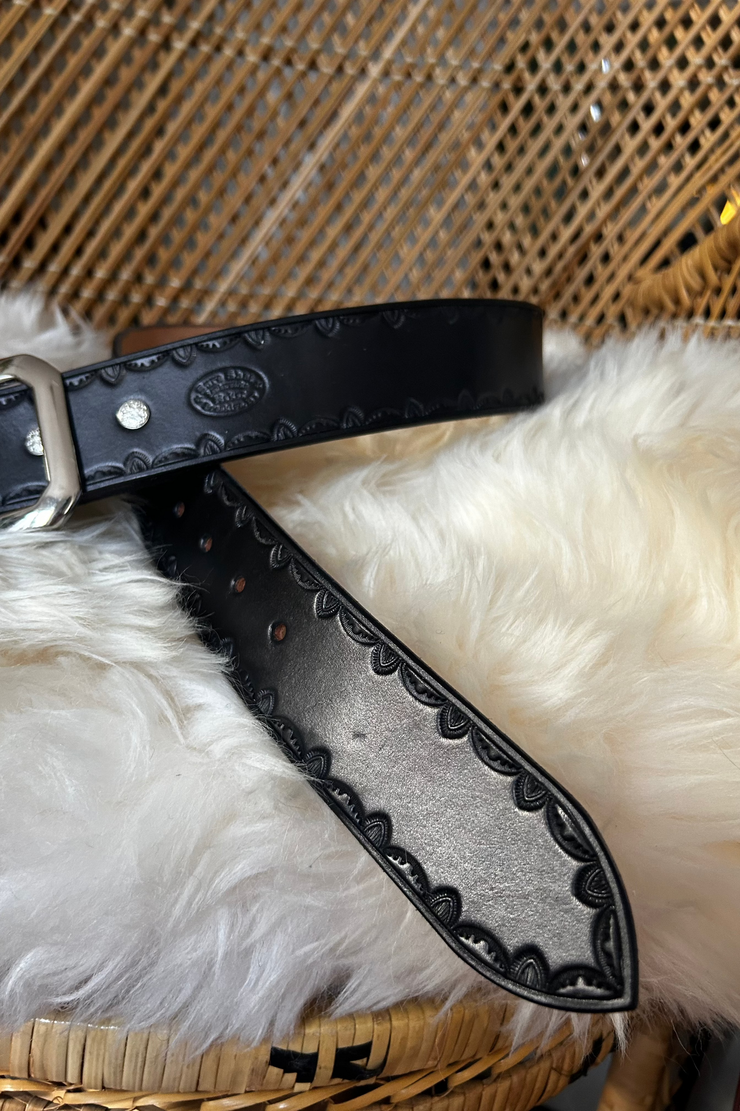 Black Border Stamp Belt