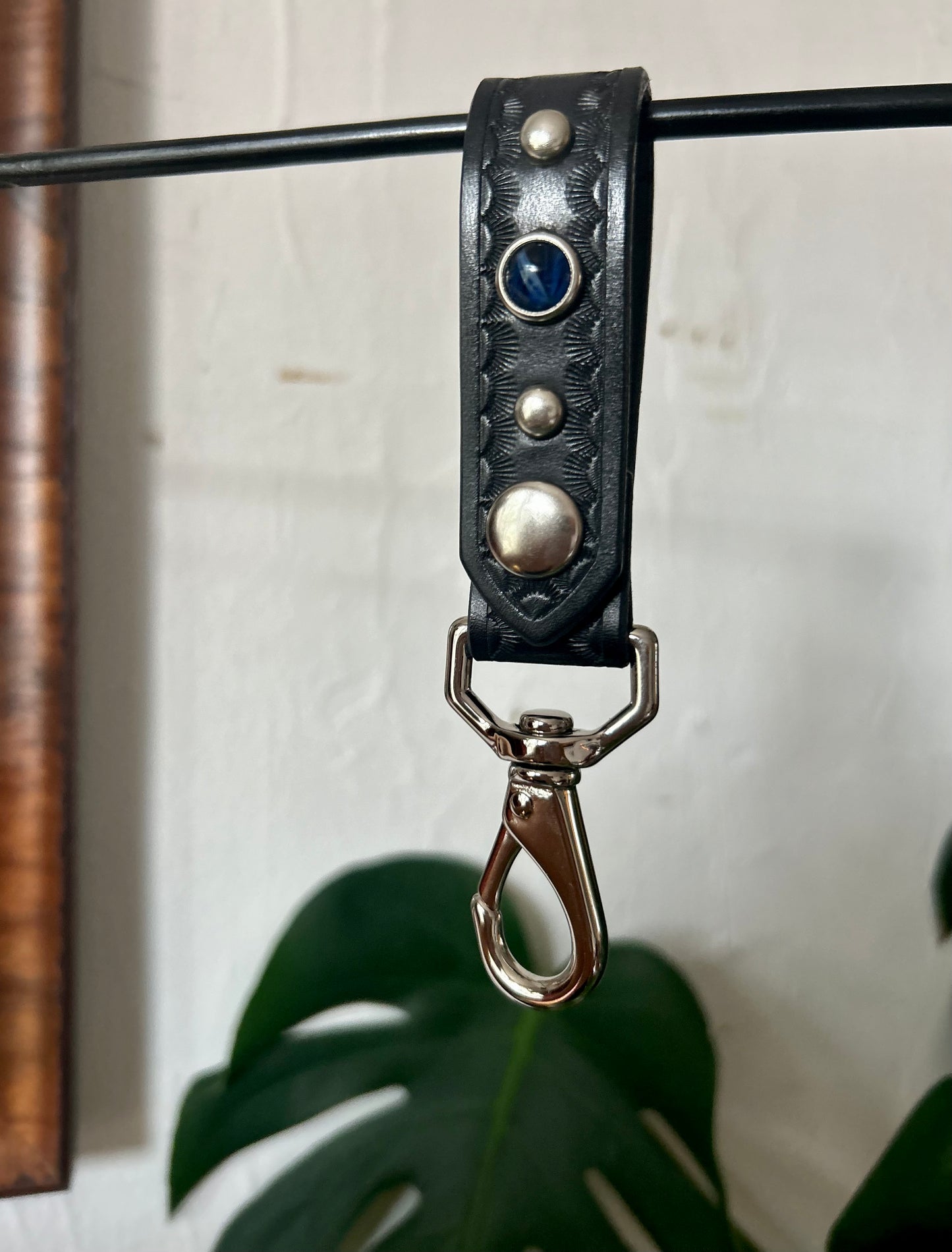 Belt Snap with Blue Cabochon