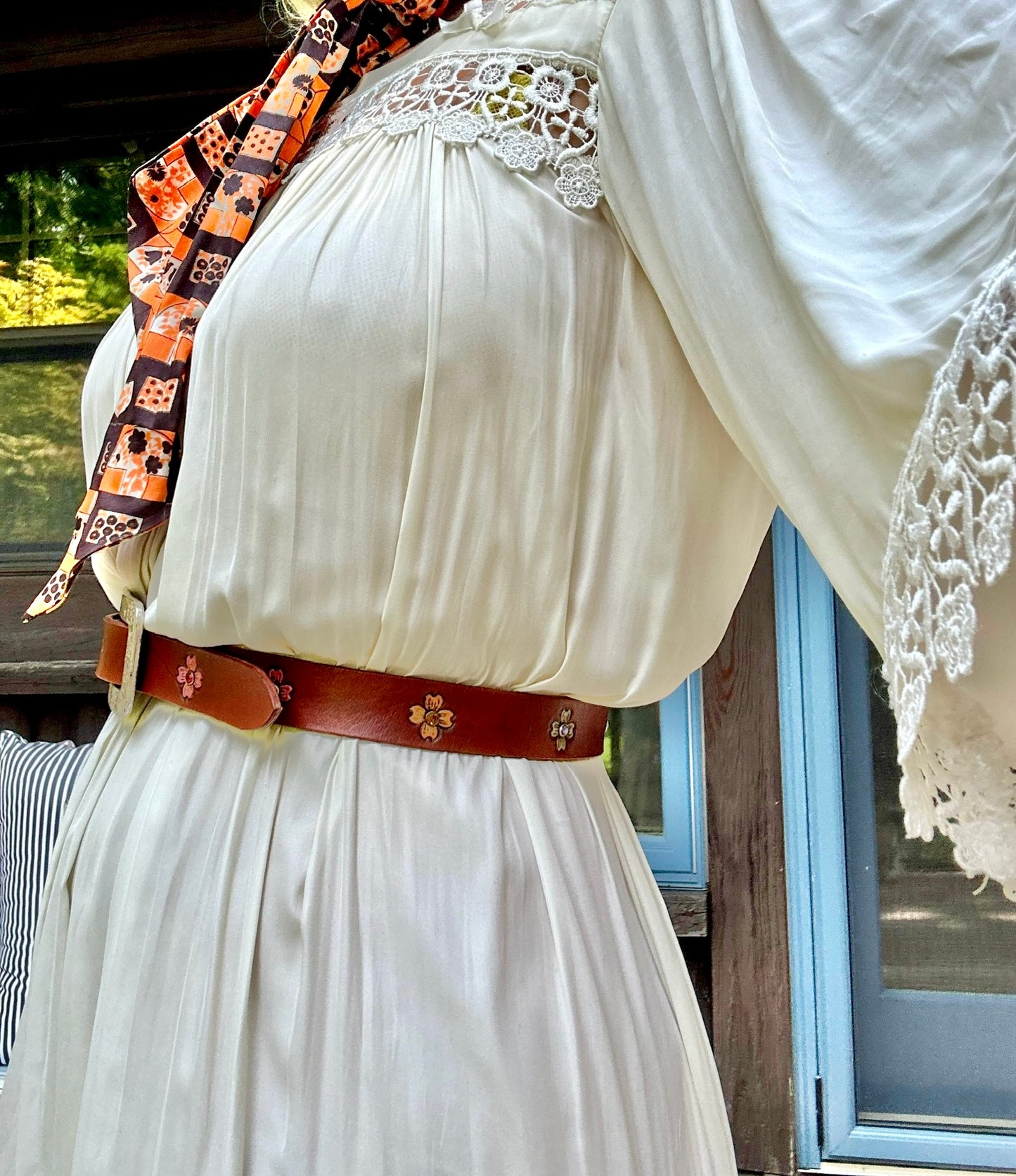 Brown Floral Belt