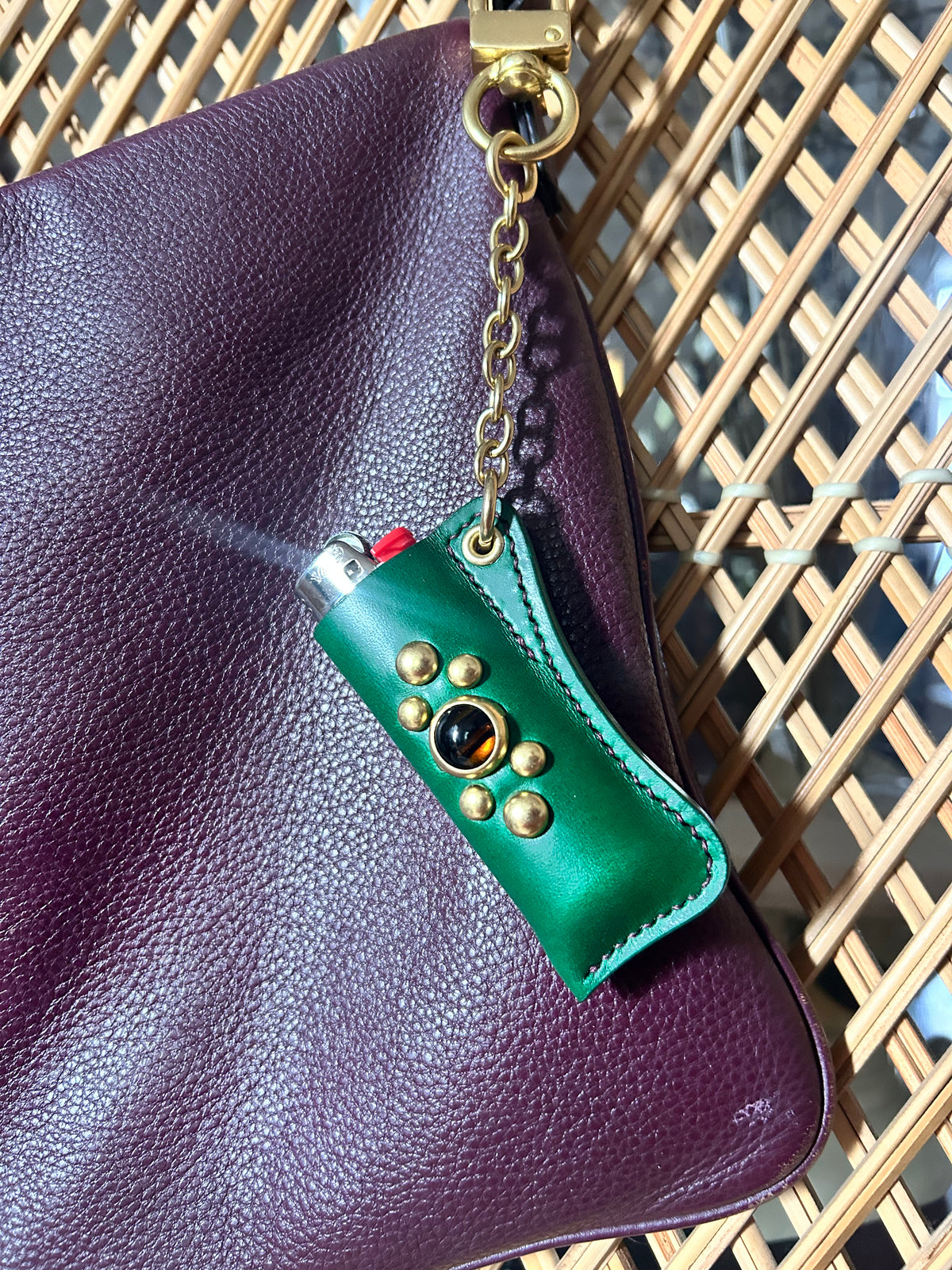 Green Tiger Eye Lighter Charm