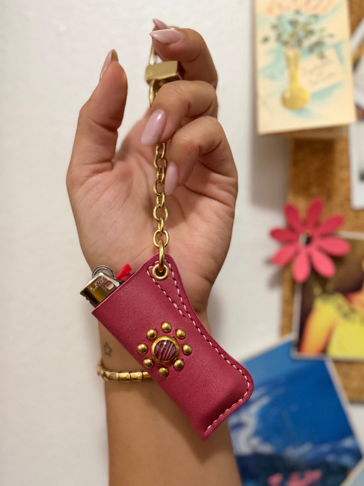 Brass Pink Charm
