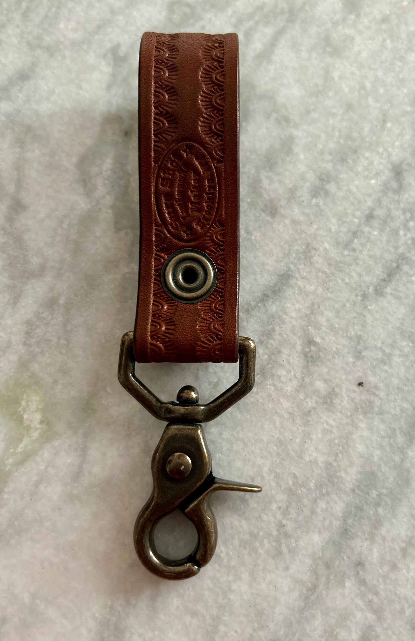 Brown Belt Clip Keychain