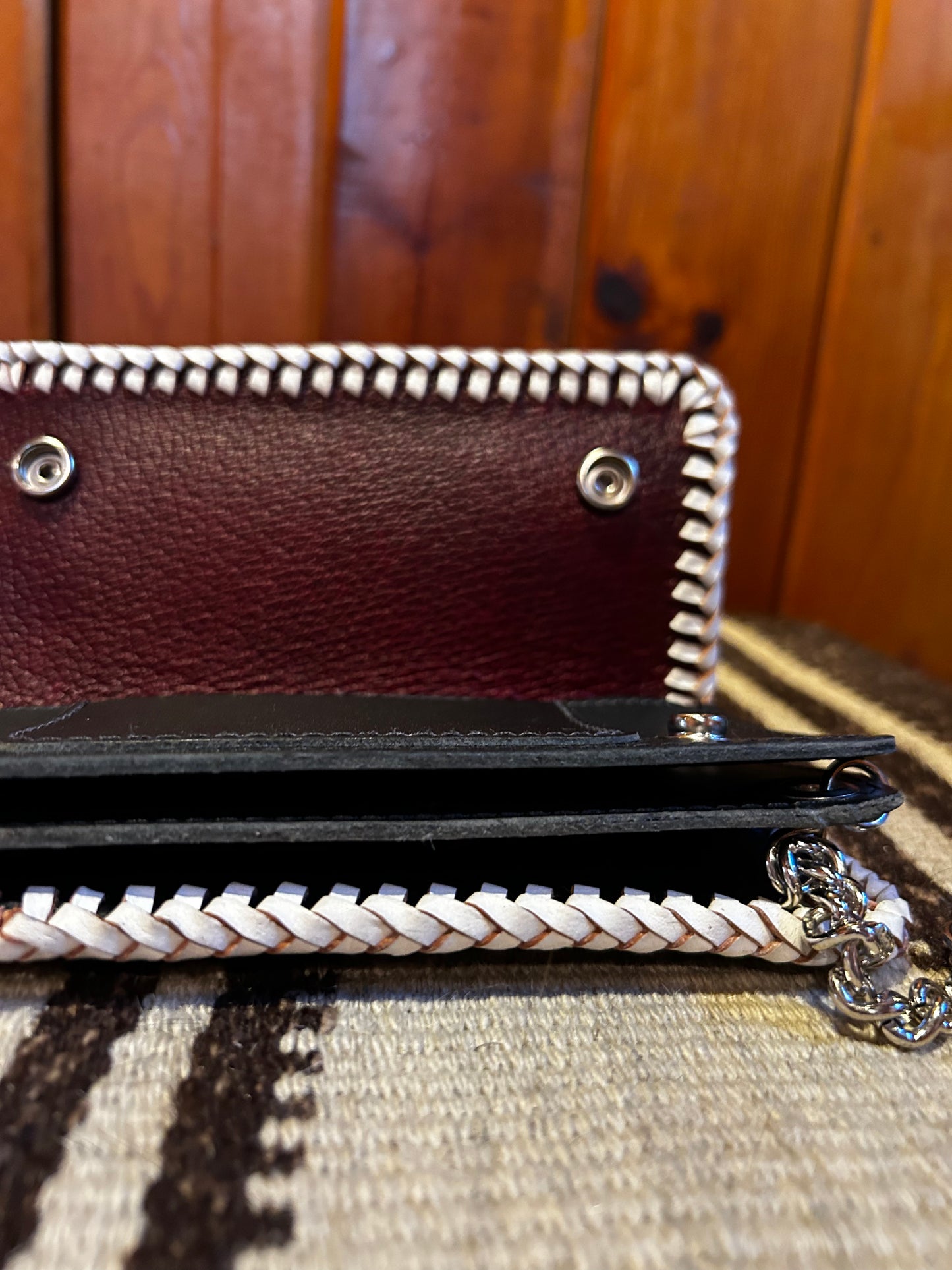 Tooled Black Long Wallet with Chain SSL Archive