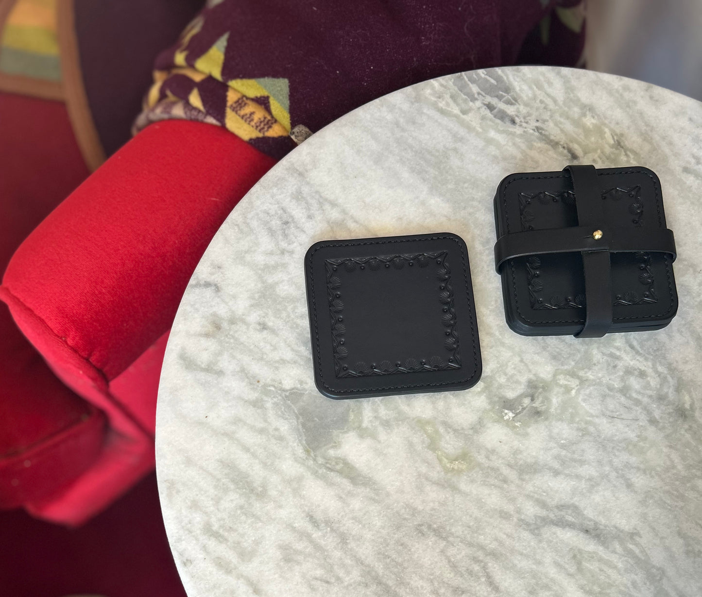 Black Coaster Set