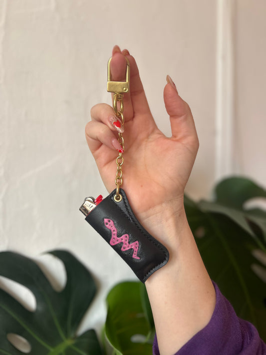 Pink Serpent Lighter Charm