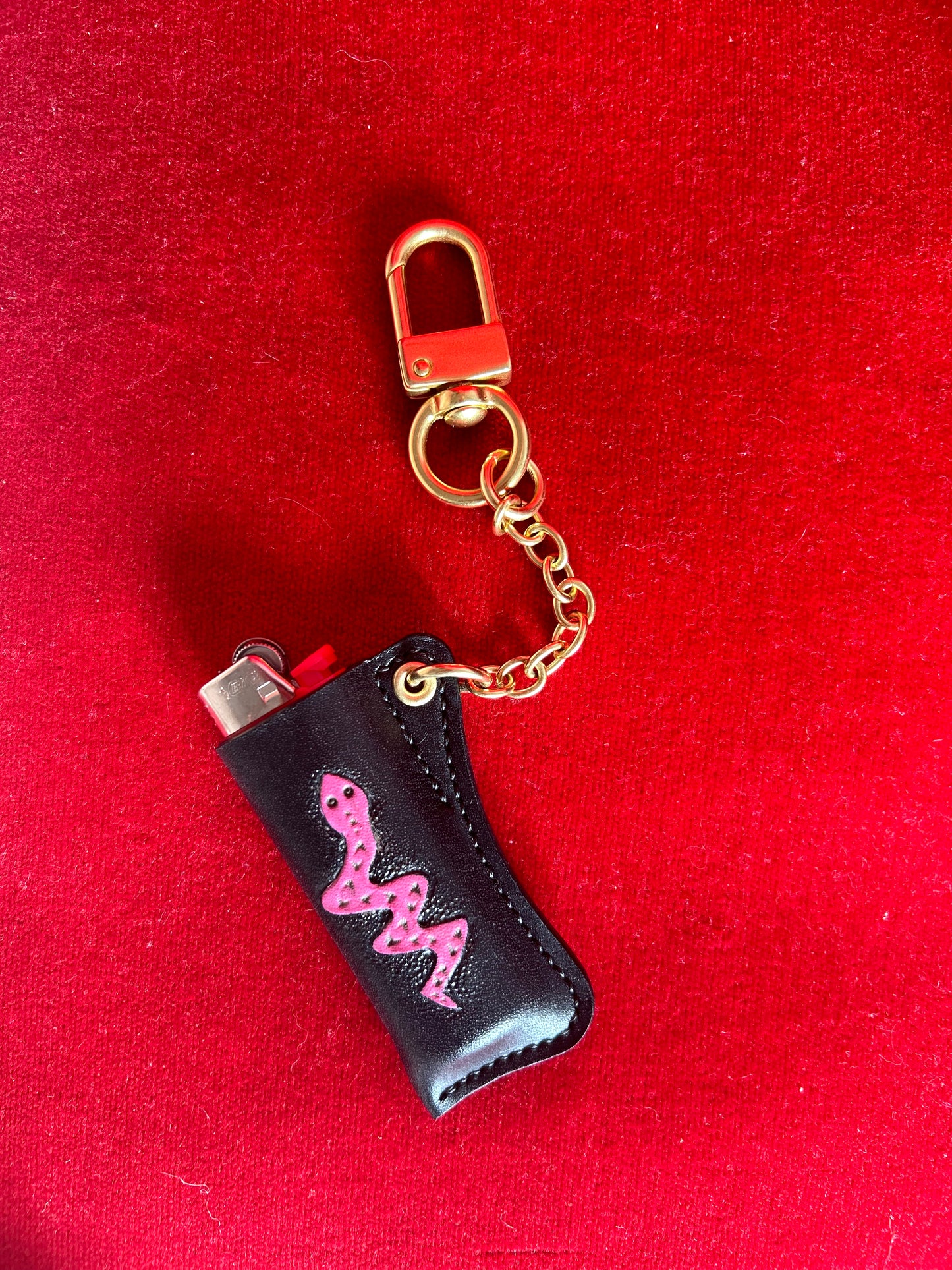 Pink Serpent Lighter Charm