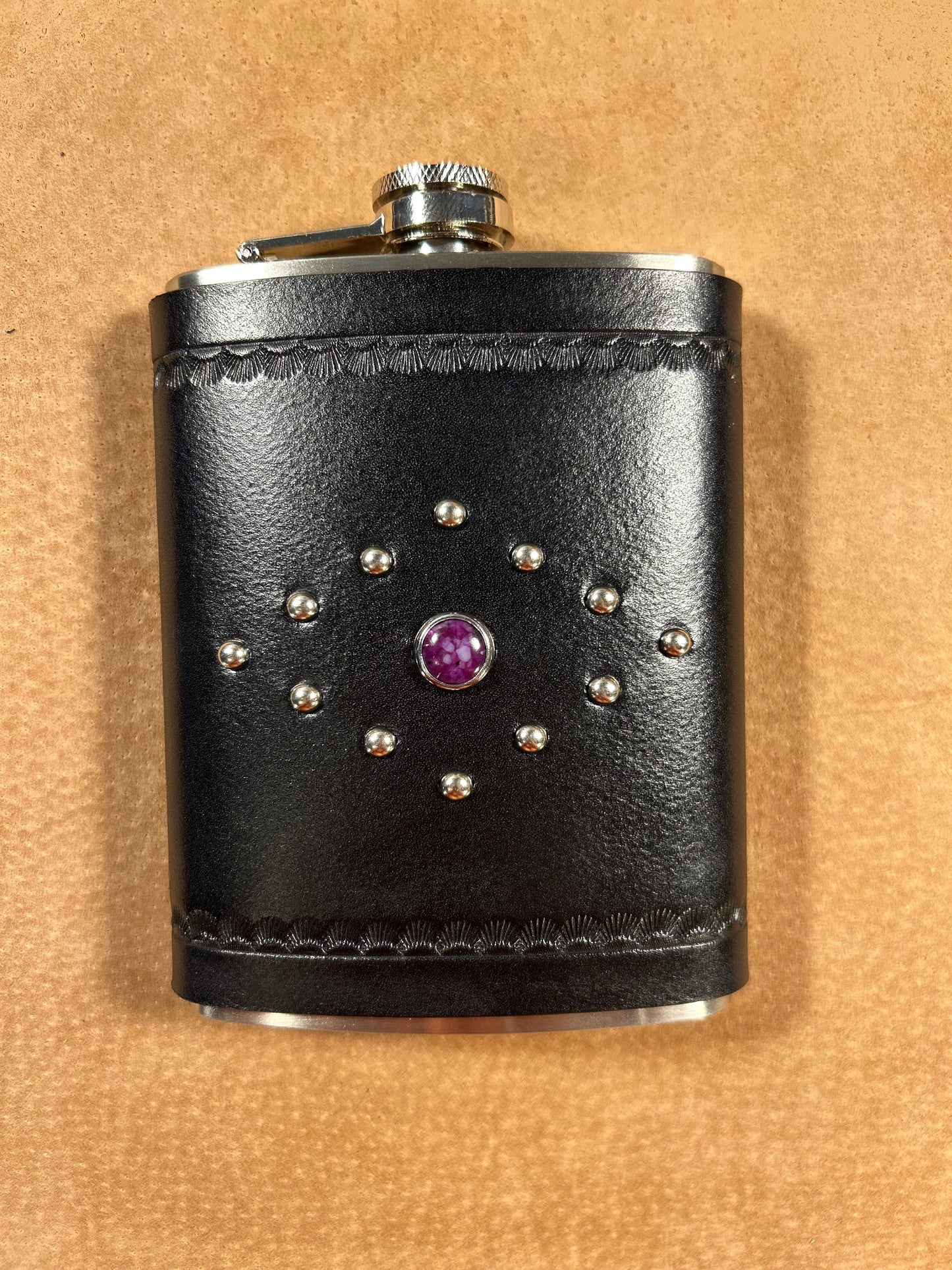 Studded Leather Flask