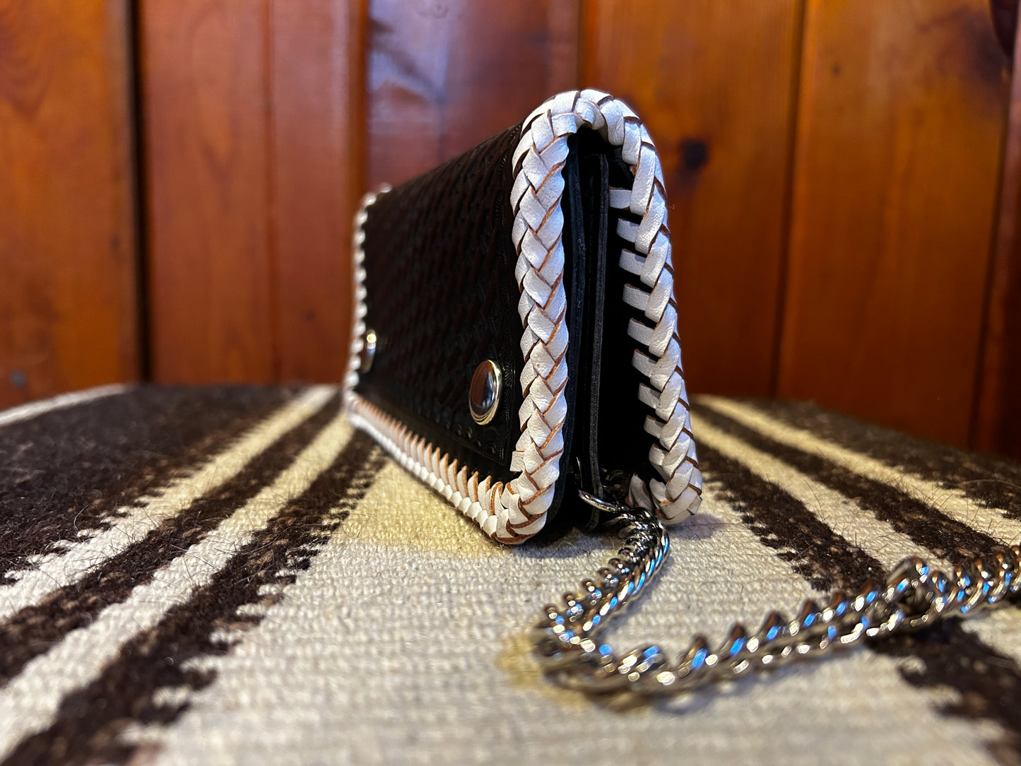 Tooled Black Long Wallet with Chain SSL Archive